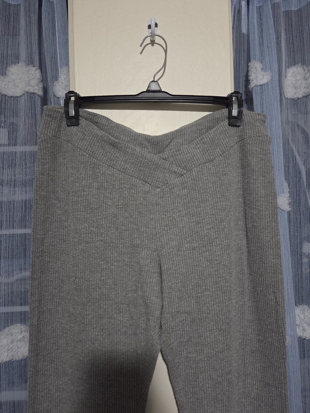 Colsie Ribbed Crossover Waist Flared Pants - Picture 3 of 7